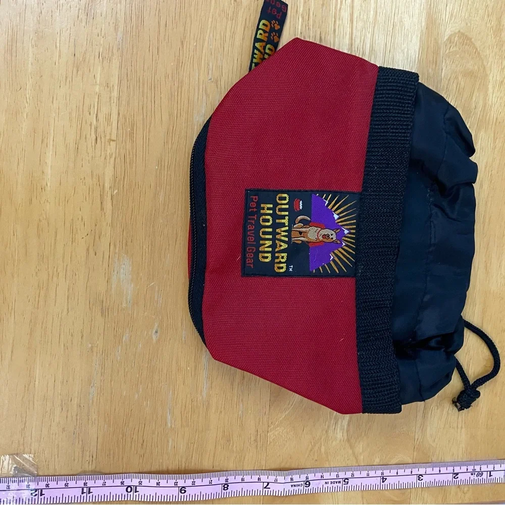 Outward Hound Red and Black Travel Bowl